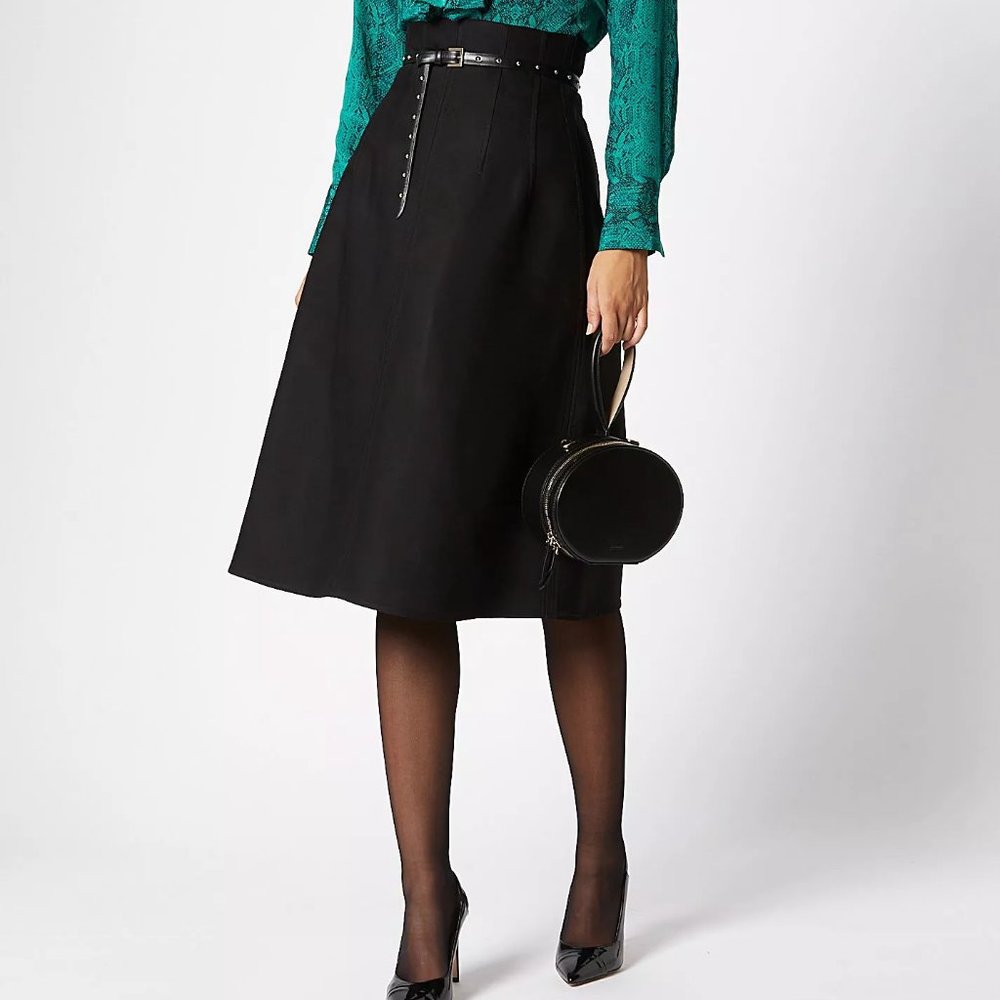 Scanlan Theodore Classic A-Line Skirt Black NWT